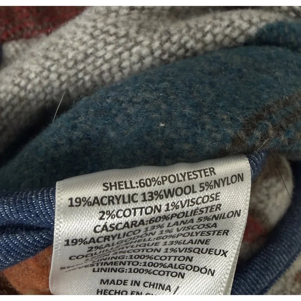 Idyllwind Southwestern Aztec Blanket Jacket Shacket Women's XL Rust Wool Blend - Picture 13 of 13